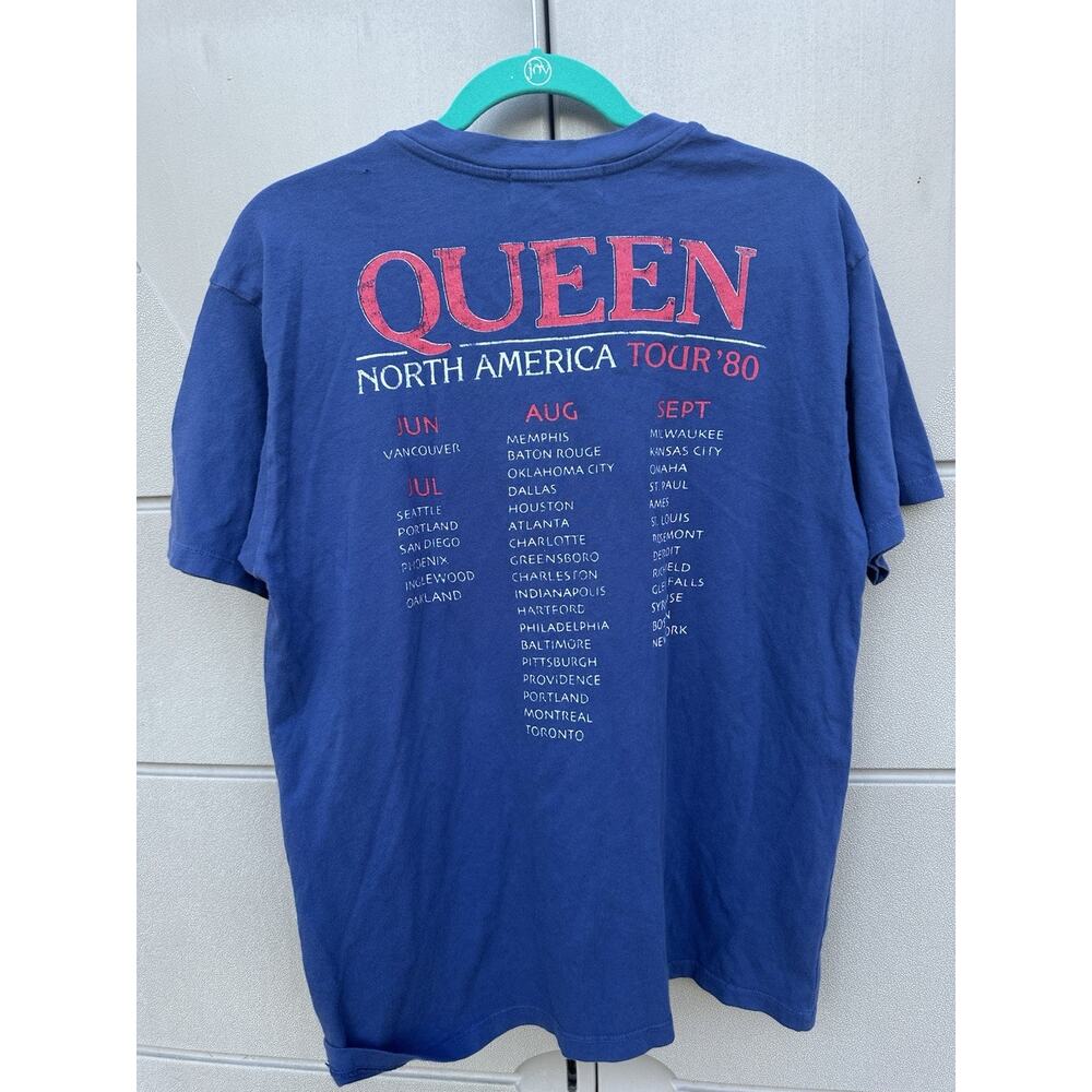 Daydreamer Rock Hall Of Fame Queen Tour 80 Woman's T-Shirt Blue Sz M READ - Picture 7 of 11